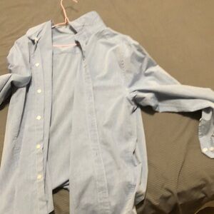 Men's blue long-sleeved T-shirt